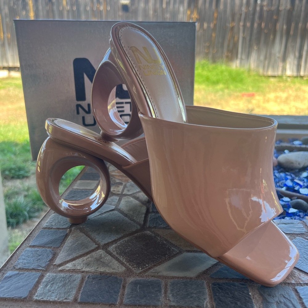 Ninety Women's Nude Heeled Mules